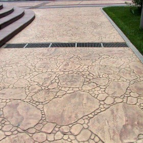 云南 彩色壓?；炷恋仄?壓花地坪模具 園林建筑地坪 壓膜地坪施工材料廠家